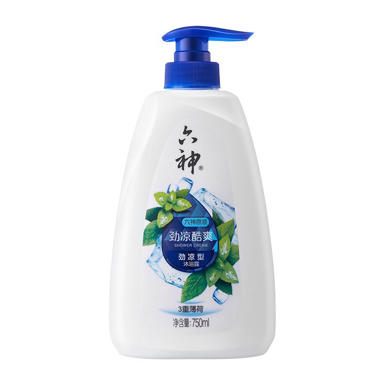 六神沐浴露劲凉酷爽沐浴露450ml三重薄荷清凉冰爽沐浴液详情图3