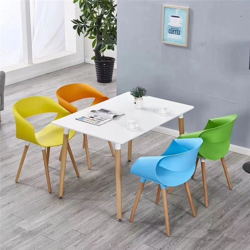 北欧靠背凳子塑料餐椅成人现代简约创意休闲家用餐厅桌椅子招待椅详情图3