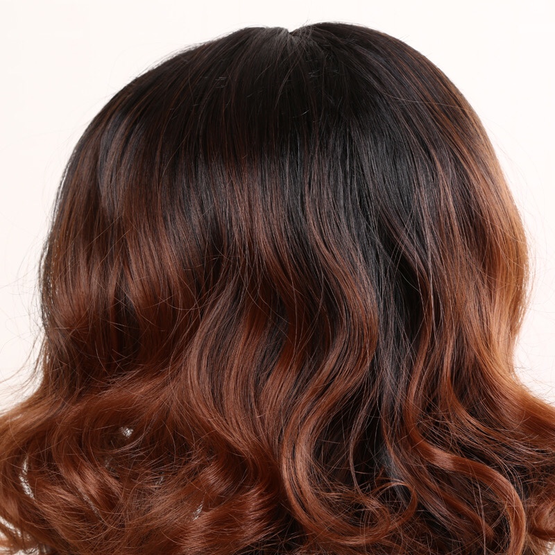 Black-brown curly hair