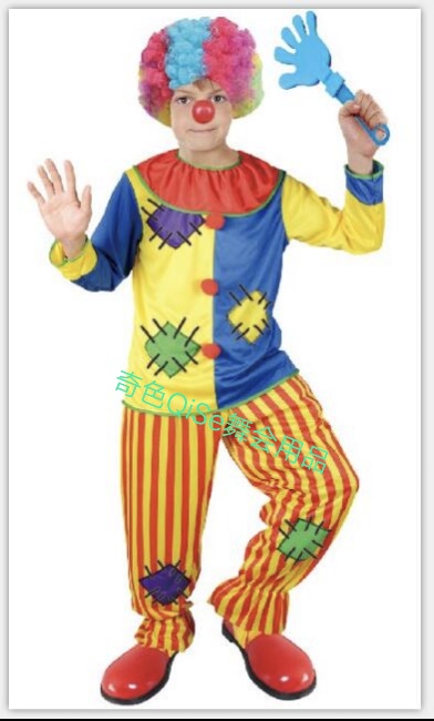 K—139小丑服小丑舞会服装节日服装万圣节服装节日用品表演服装派对用品节日道具舞会用品万圣节用品舞台妆白底实物图