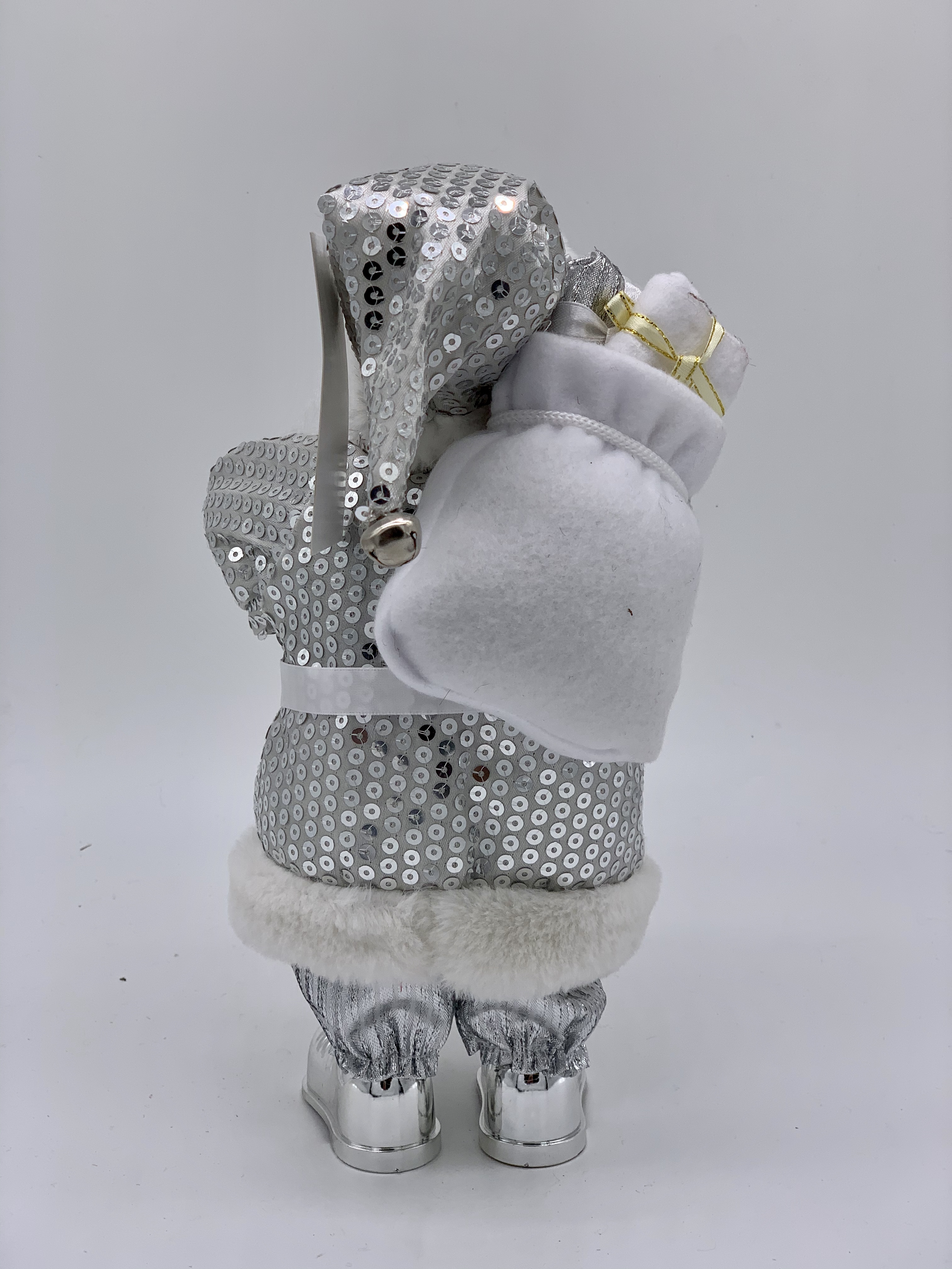 30 cm luxury silver sequined electric Santa Claus details Picture