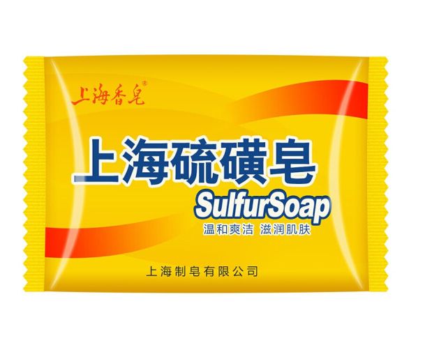 Shanghai soap Sulfur Soap 125g hand washing, bathing and body bath soap Specification image