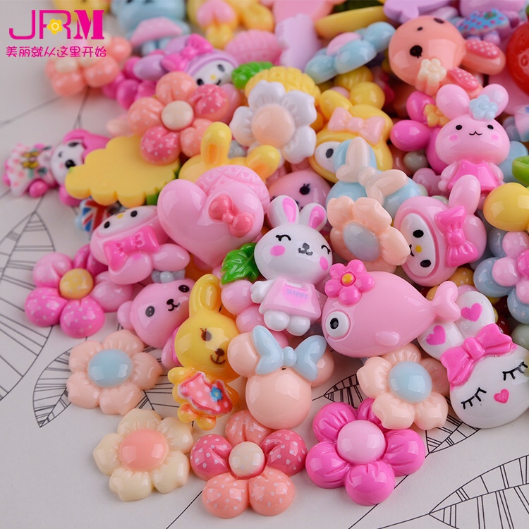 Resin accessories Korean version of children's hair accessories products mixed batches of resin materials DIY handmade jewelry