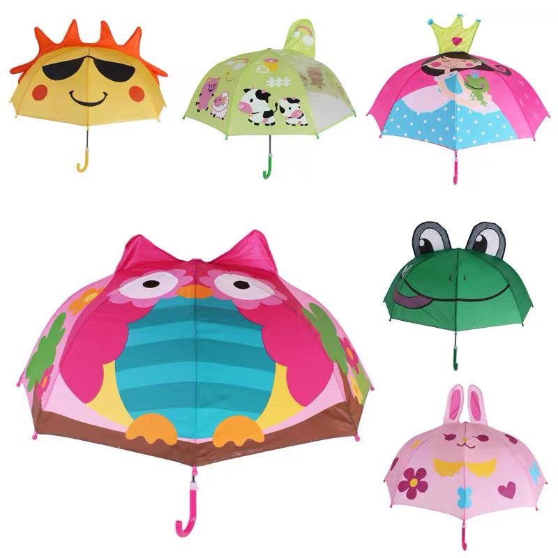 Modeling Umbrella Children's Umbrella Girl Toddler Round Boy Baby Child Primary School Princess Portable Creative Easy To Put Away Small Cute Mini Ear Umbrella details Picture
