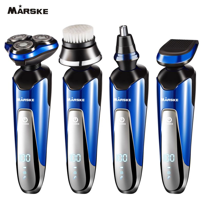 MS-3322 Electric shaver, multi-functional sideburns and nose hair trimmer, rechargeable face brush, 3D intelligent water washing Item Picture