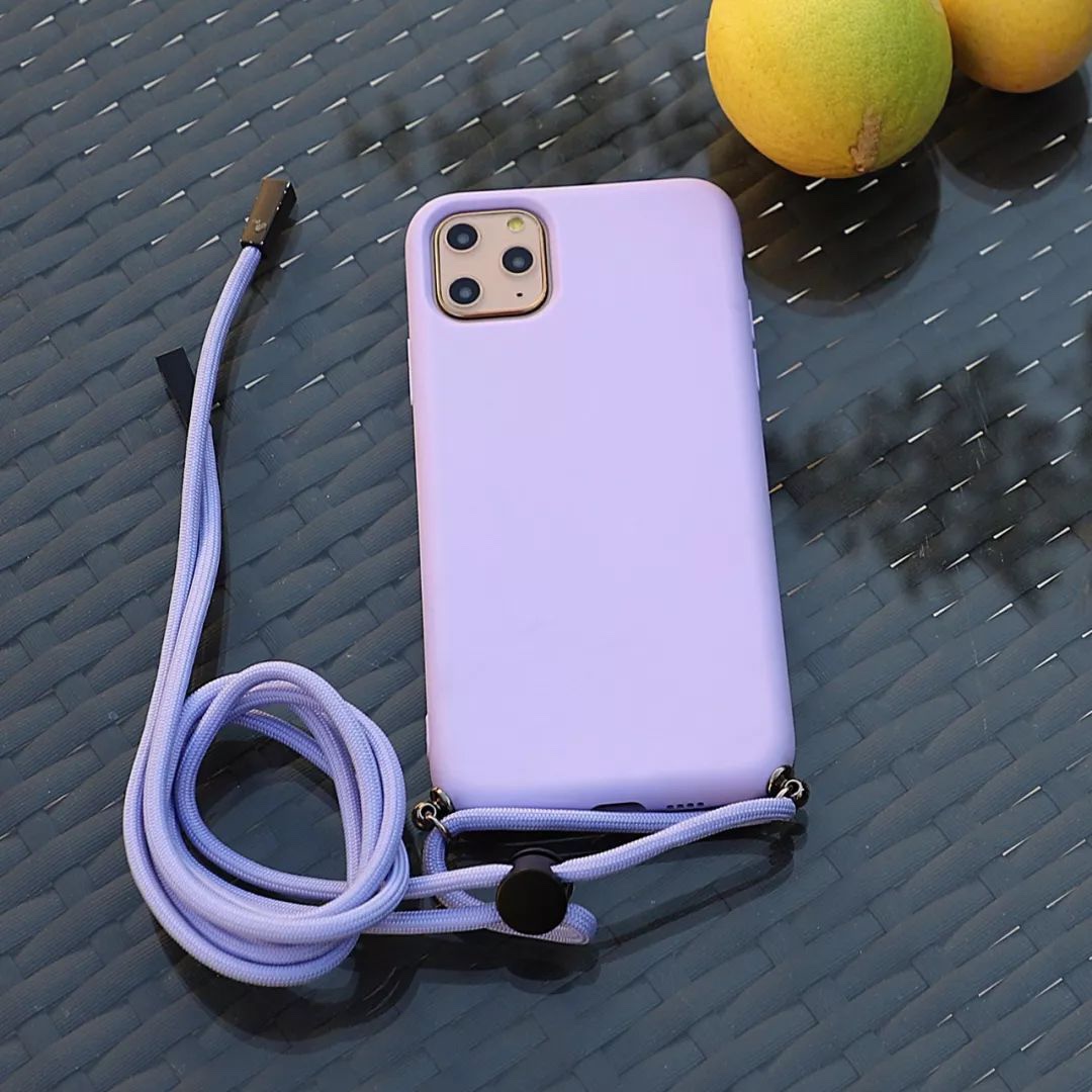 Liquid silicone phone case with a rope undefined