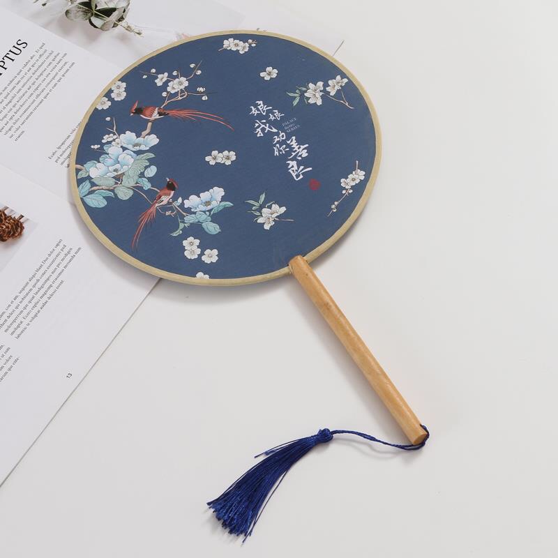 夏季中国风团扇牡丹宫扇古典绢布跳舞蹈扇子女汉服宫廷宫扇汉服演出拍摄详情图10