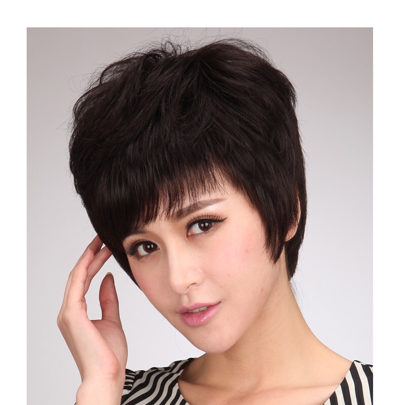 Multicolored synthetic fiber curly hair