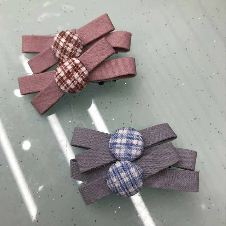 Korean version of fabric bow cross bow pair clip