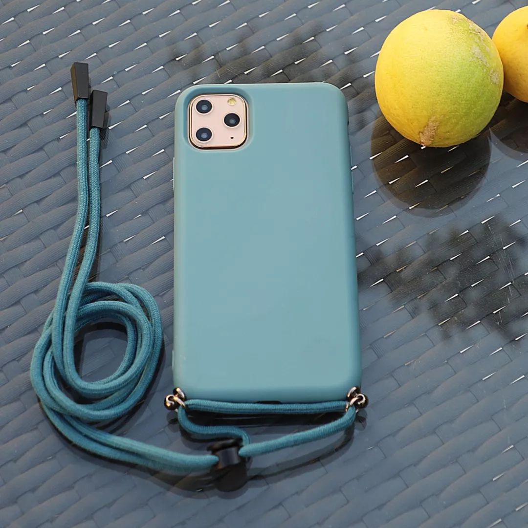 Liquid silicone phone case with a rope undefined