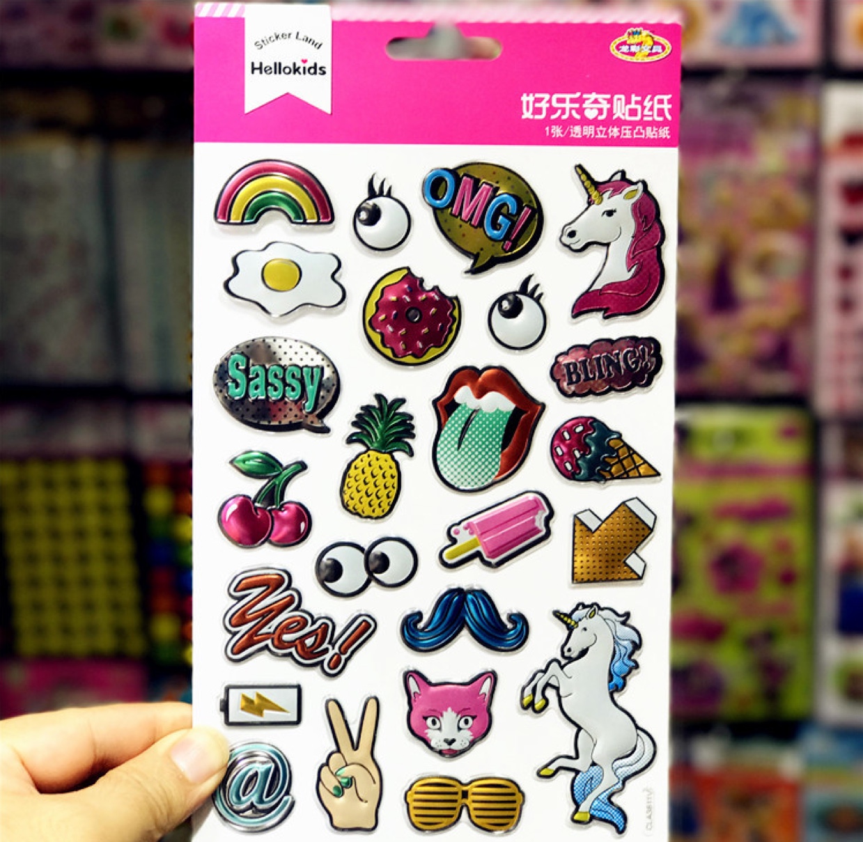 Medium blister sticker three-dimensional PVC bump sticker cartoon expression thumbnail