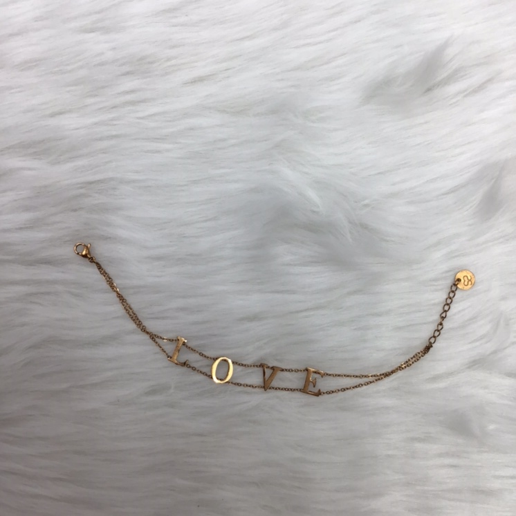 Love Bracelet Double Chain Welded Stainless Steel Gallman 061