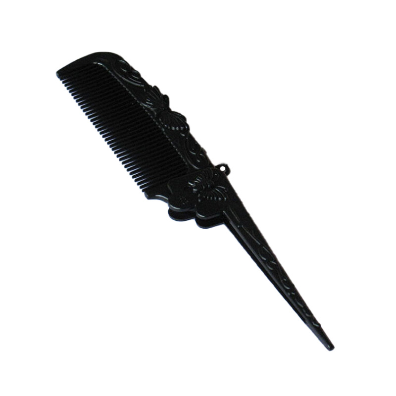 Retro butterfly foldable hairdressing pointed tail comb, folding comb, makeup comb, beating comb and picking comb undefined