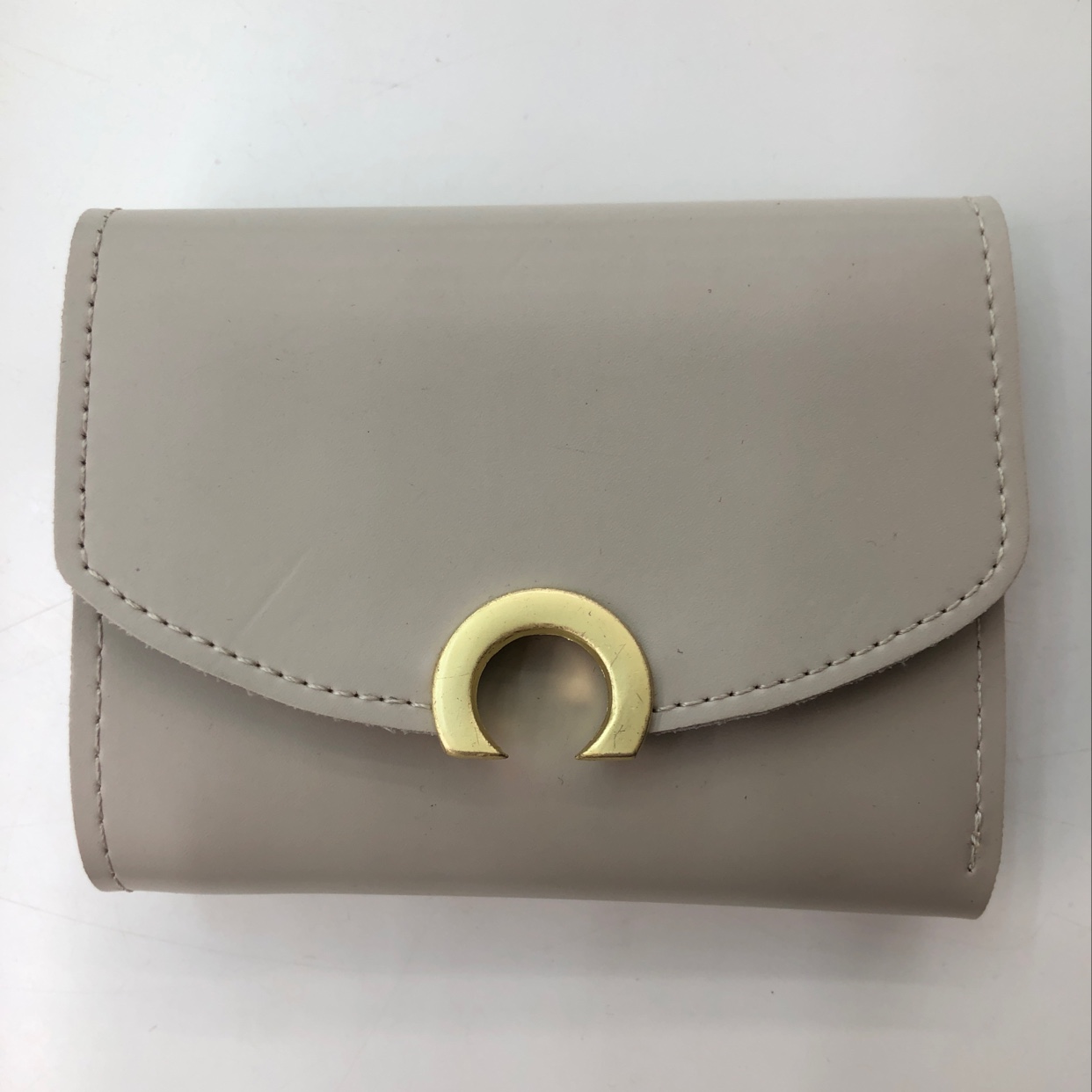 简约清新三折小钱包白底实物图