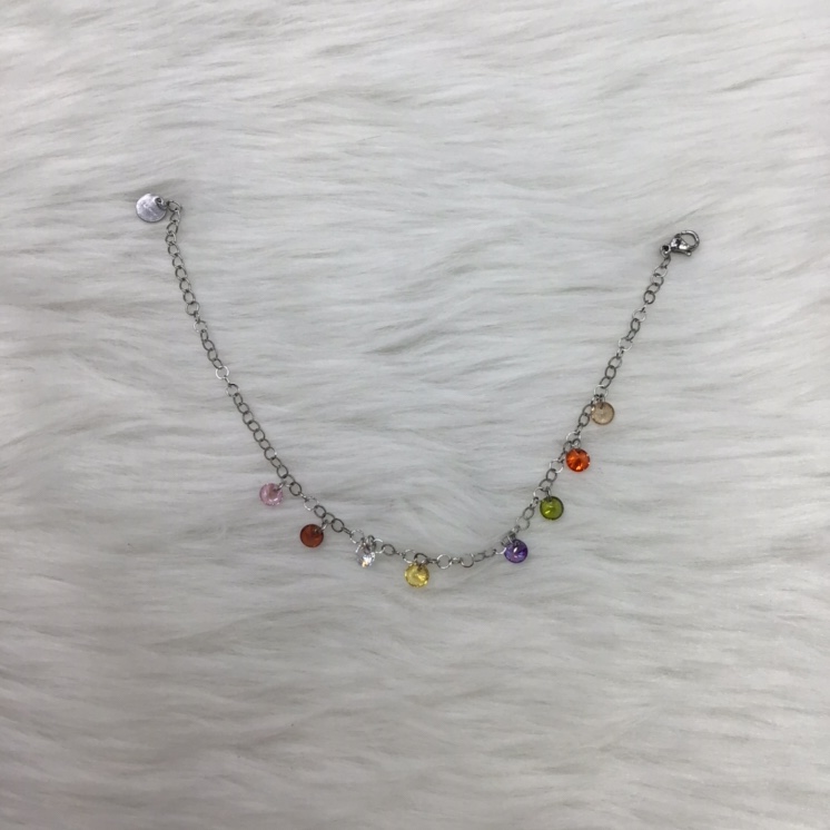 Mixed Color Zircon Bracelet Stainless Steel Material Gallman 036 European And American Fashion