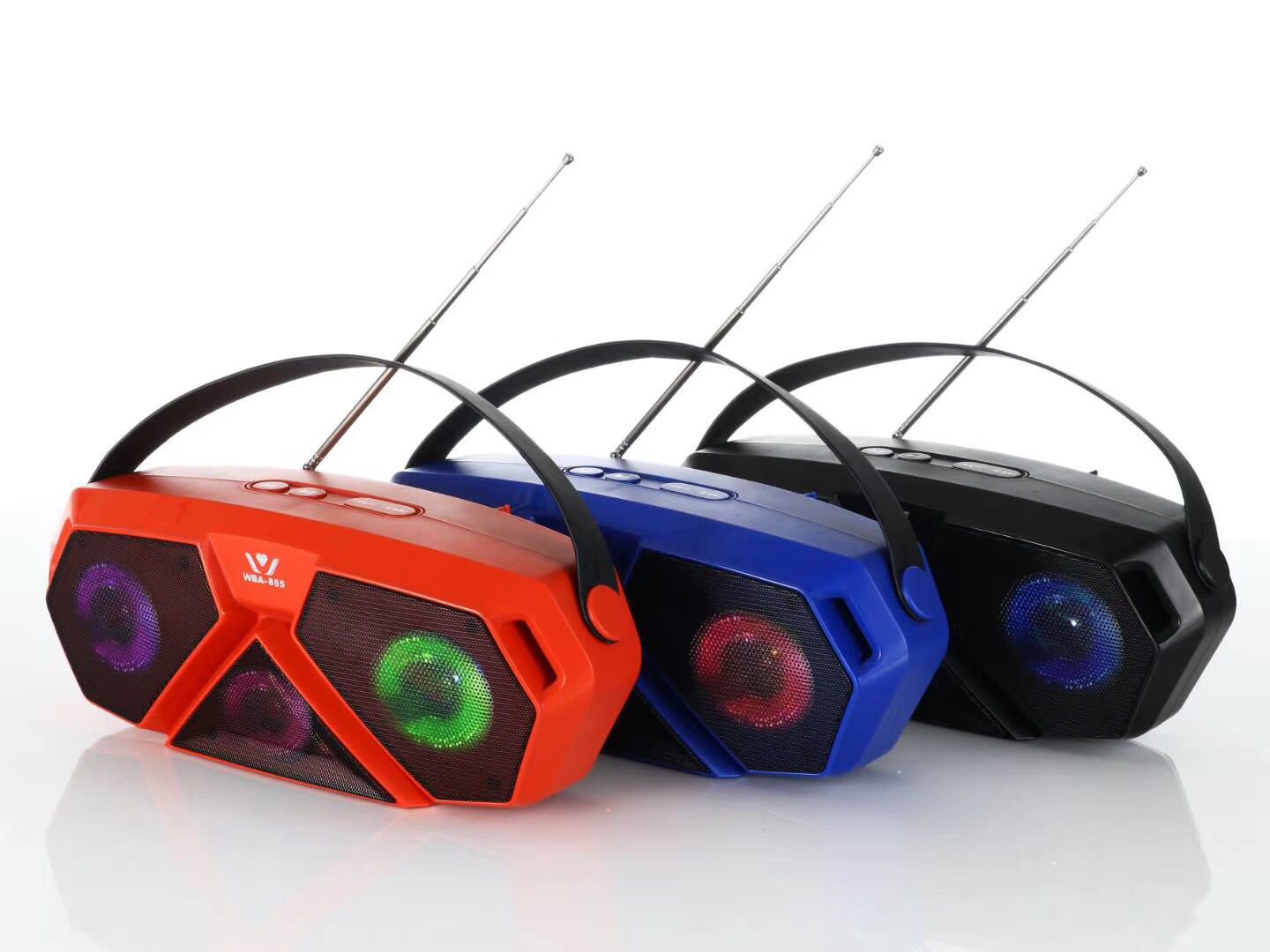 Daniu Bluetooth speaker Heavy bass portable Bluetooth speaker with light WSA-855