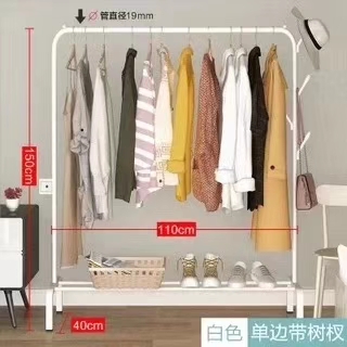 厂家直销多功能铁管烤漆衣帽架 简易组合晾晒架 卧室收纳衣帽架 防风款衣架产品图