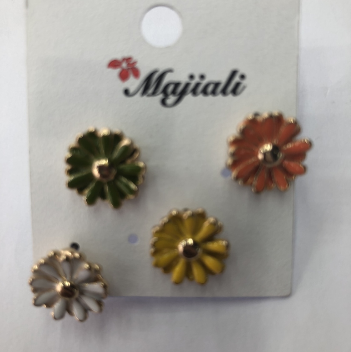 Korean Multicolor Daisy Stud Earrings