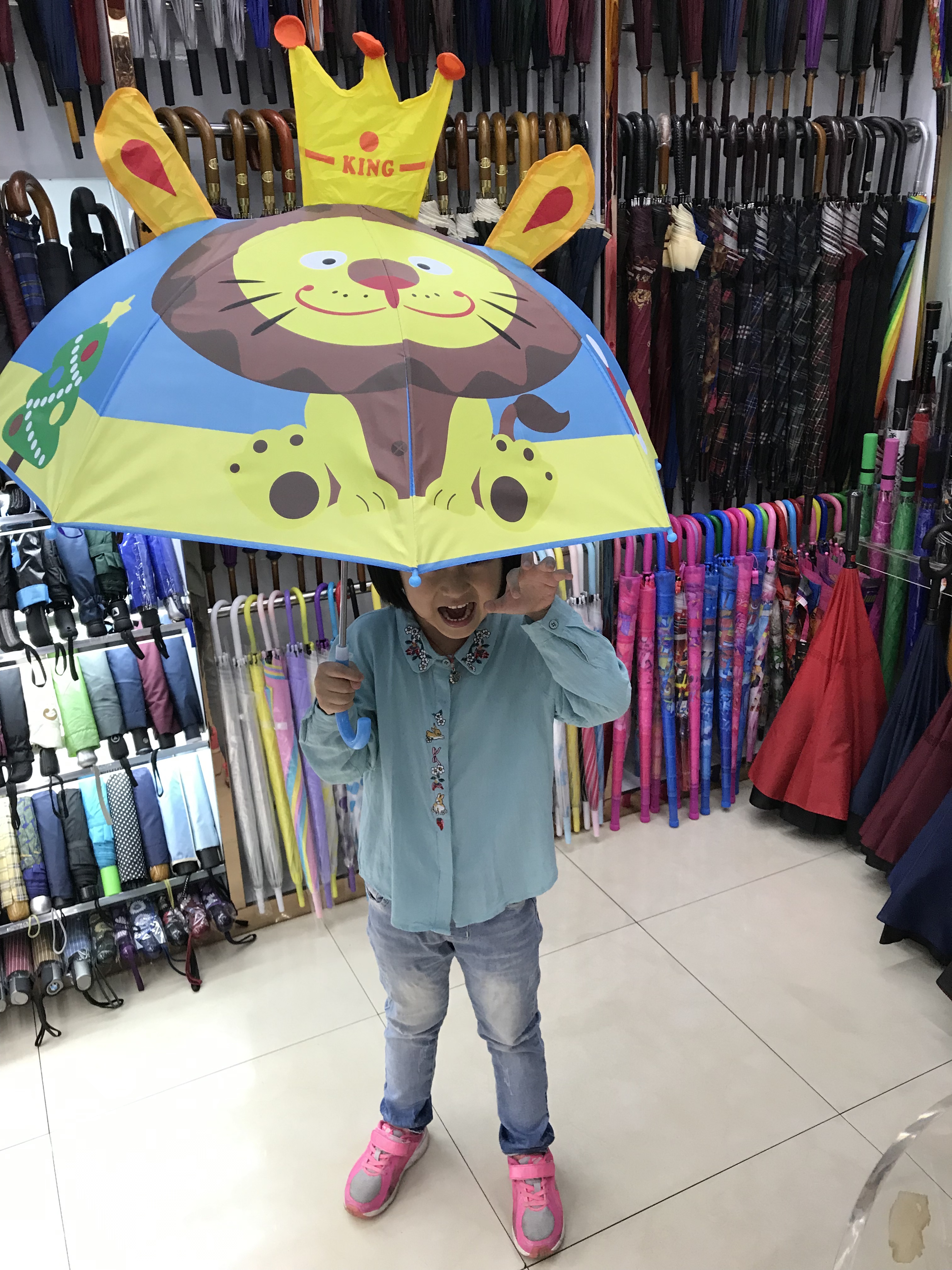 Modeling Umbrella Children's Umbrella Girl Toddler Round Boy Baby Child Primary School Princess Portable Creative Easy To Put Away Small Cute Mini Ear Umbrella undefined