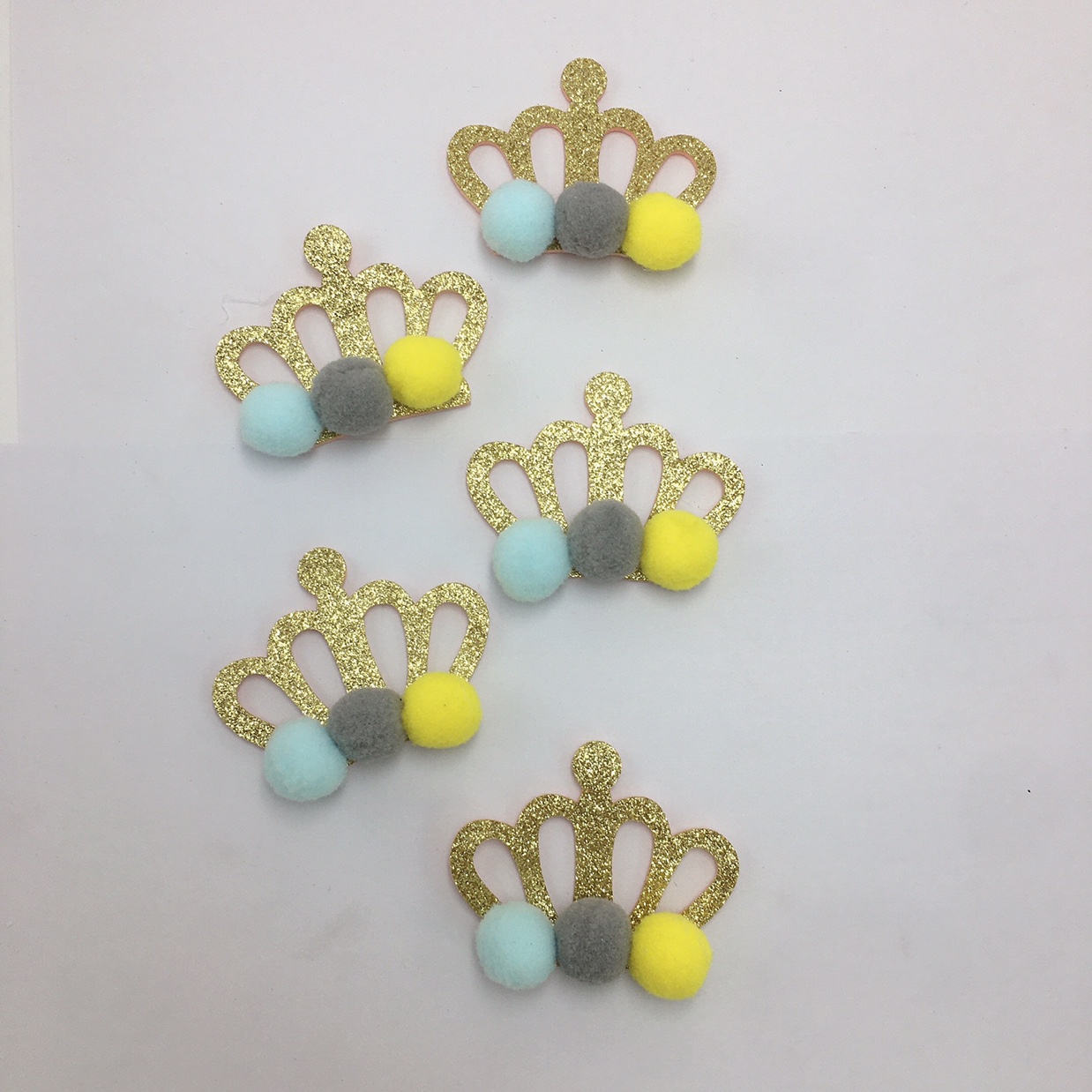 Hongyu flower Korean version of children's trinket accessories three ball crown DIY hair accessories decorative accessories thumbnail