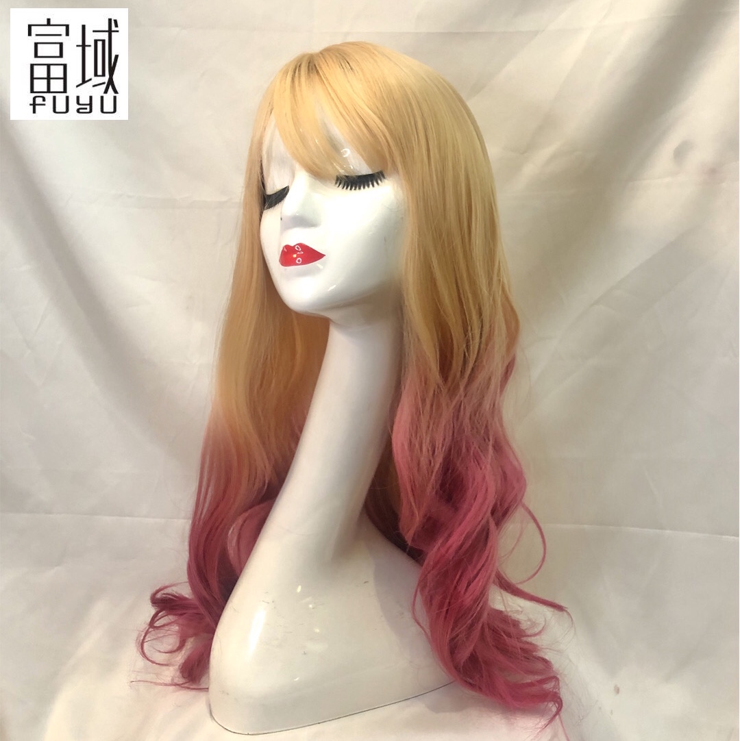 长发女大波浪假发套欧美染色渐变款