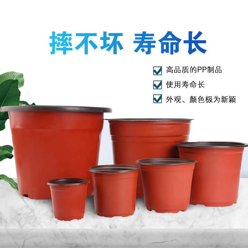 Seedling Pot Two-Color Pot Plastic Flowerpot undefined
