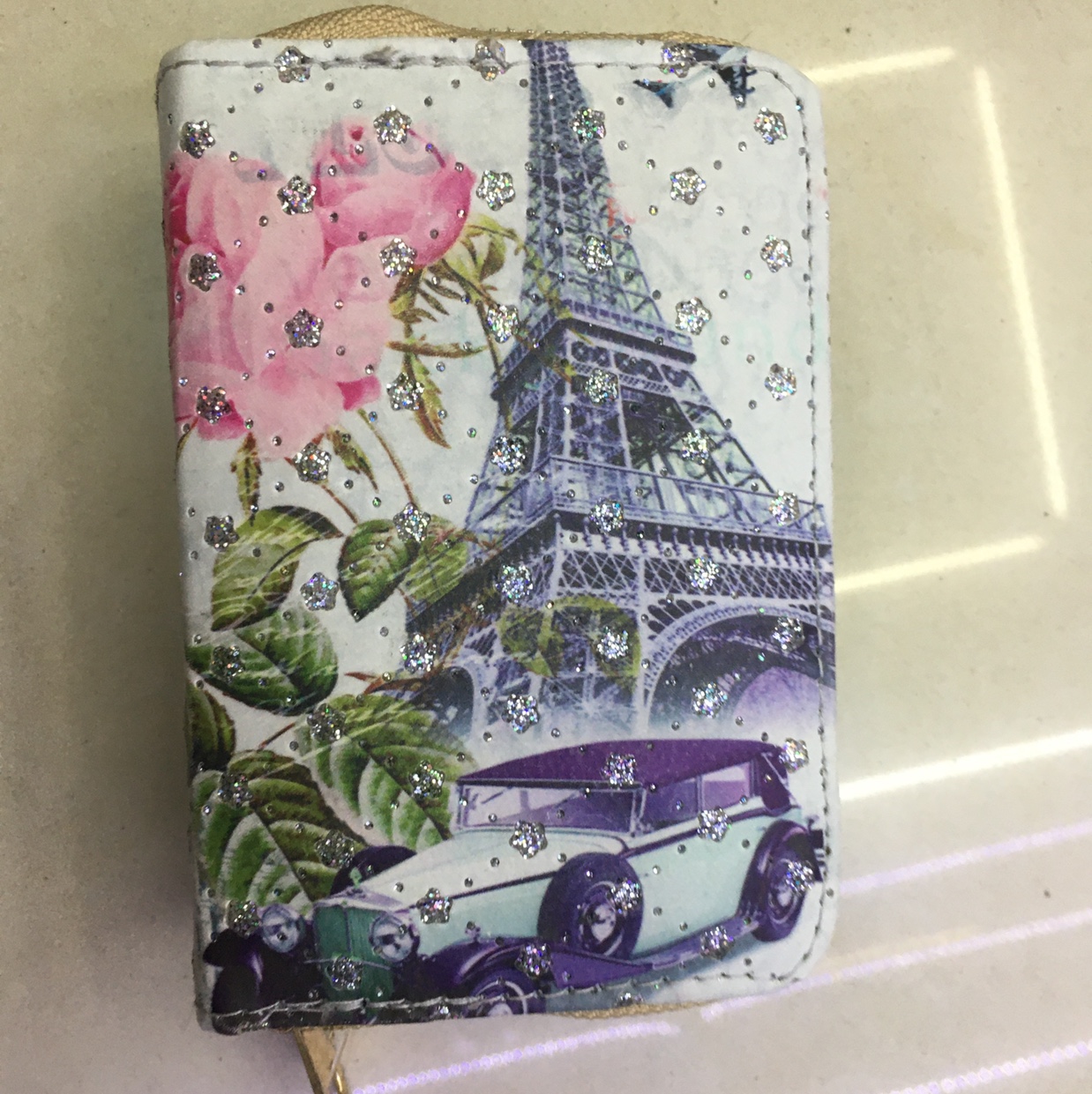 数码印花系列中号双拉钱包图