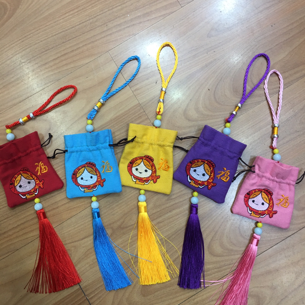 Cartoon empty bag, mugwort bag, mosquito repellent sachet, tassel pendant