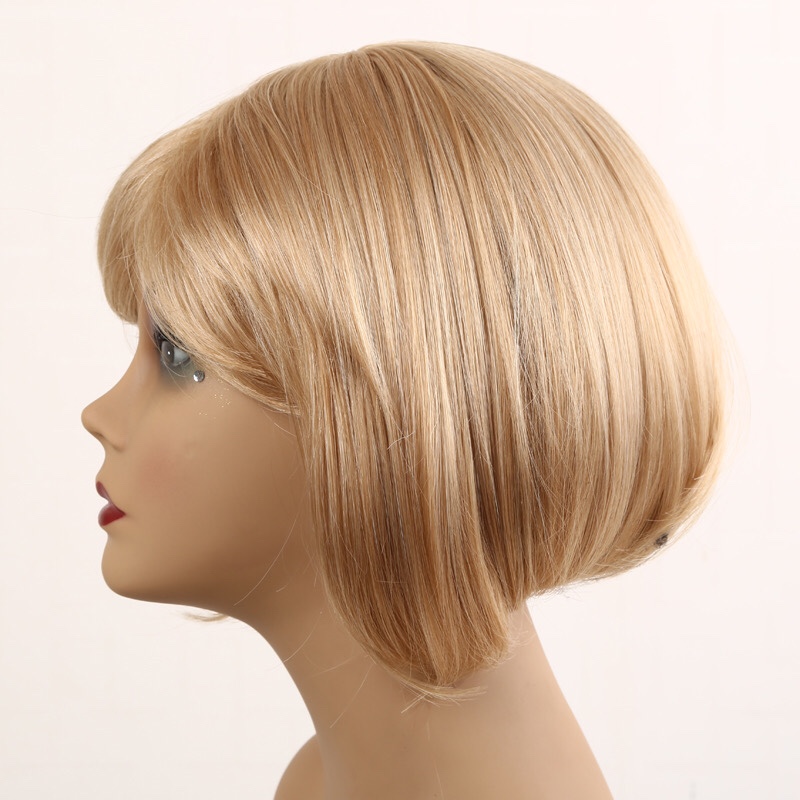 Beige student wig details Picture