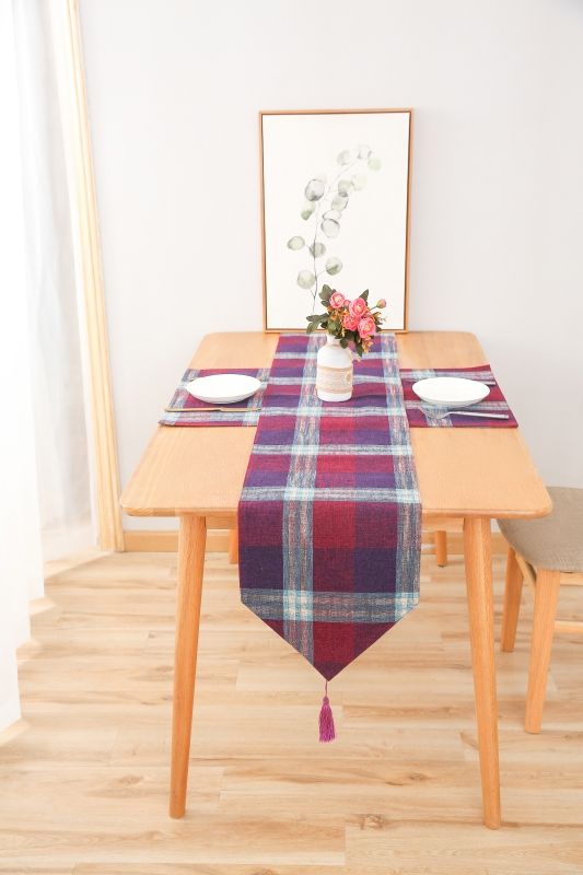 欧式方格桌旗详情图1