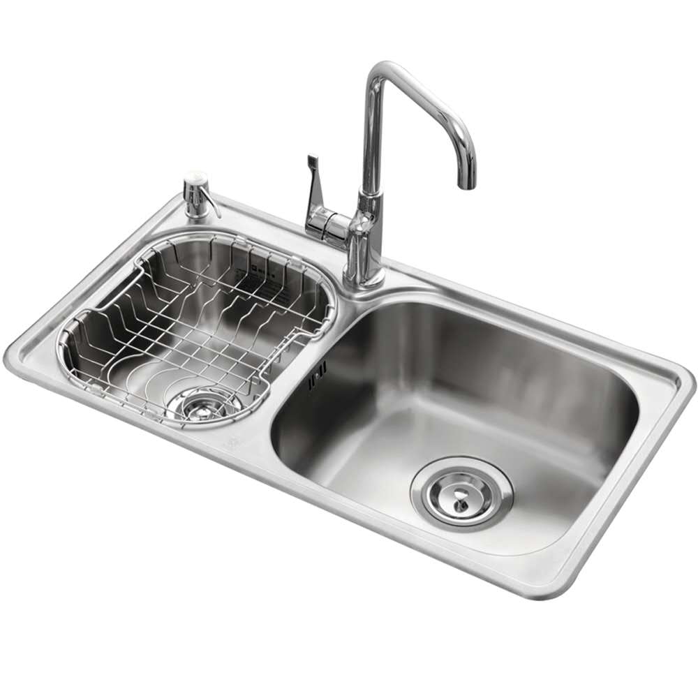SAKURA/樱花厨房水槽单槽洗菜盆304不锈钢家用水池洗碗池水盆图