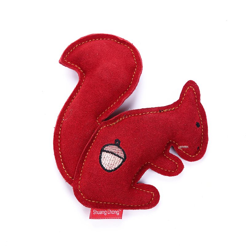 Pure cowhide toy squirrel style for dogs that are resistant to biting Specification image