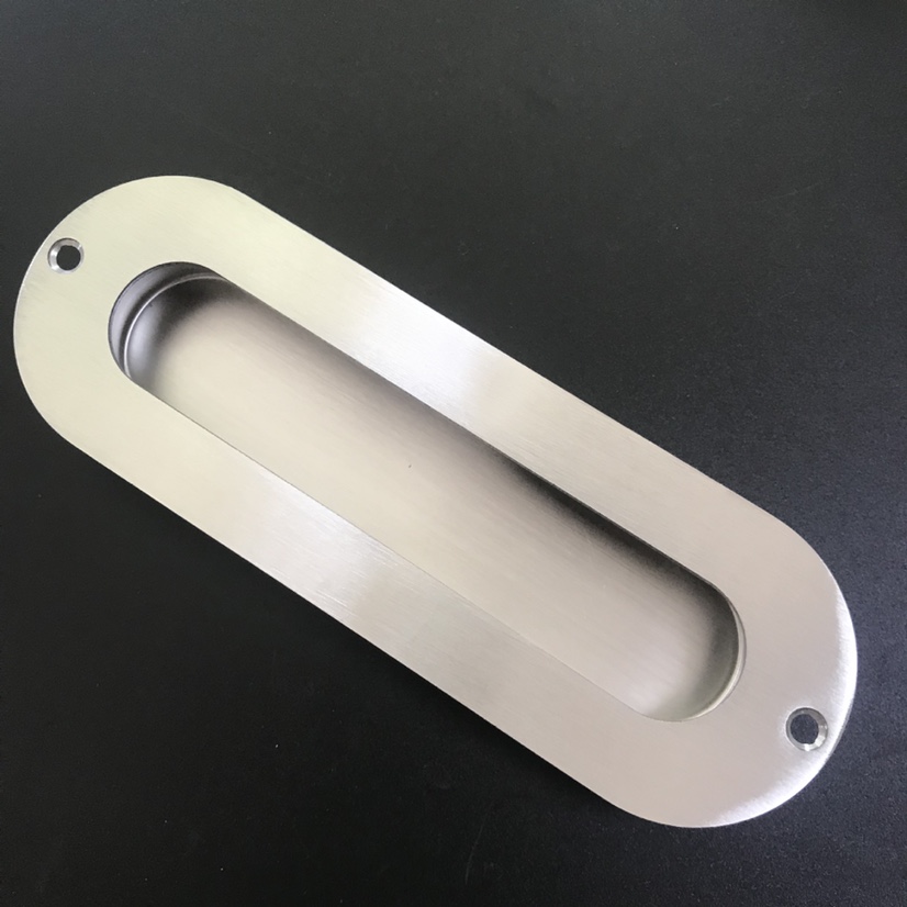 Kitchen balcony sliding door cabinet oval drawer handle hidden handle