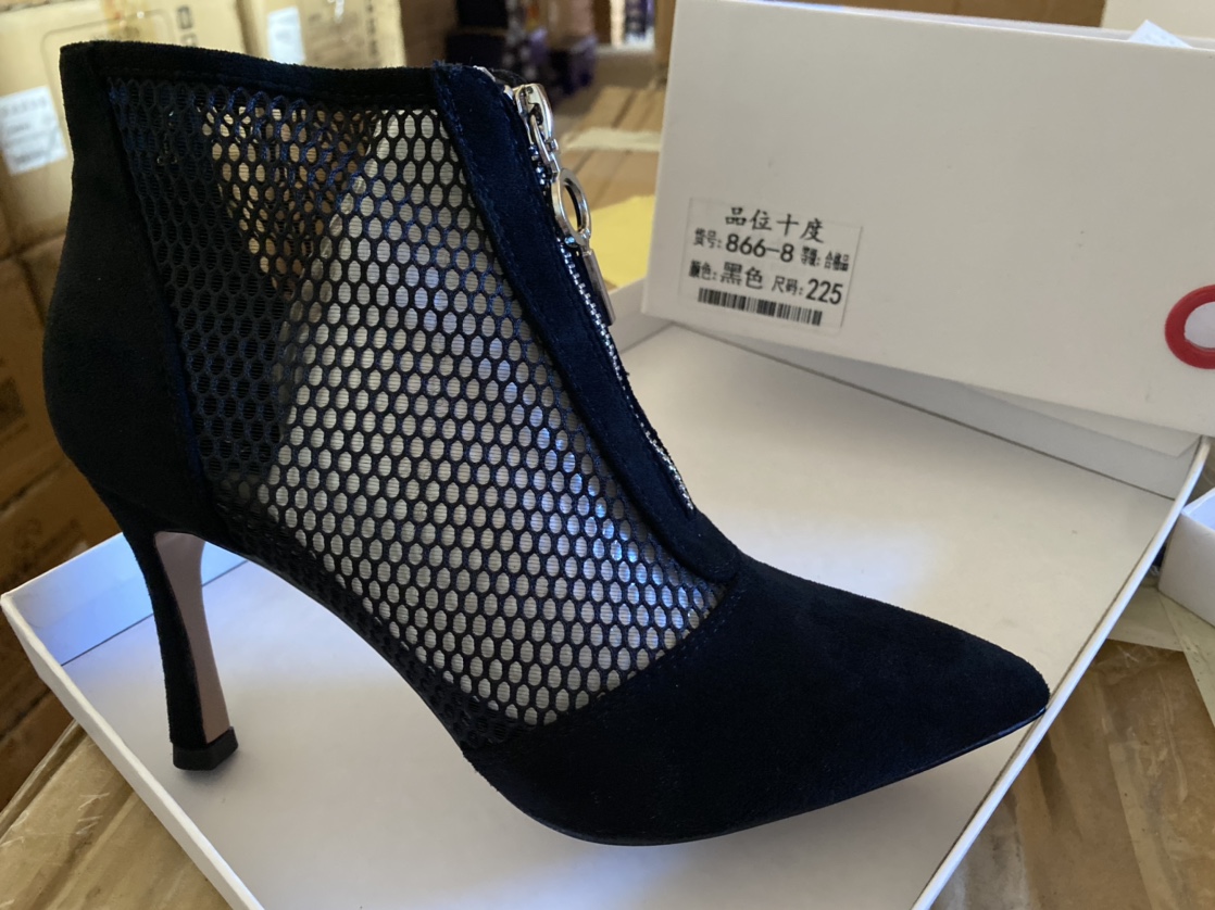 Victory Shoe Industry's Ten-degree women's fashion high-heeled net boots