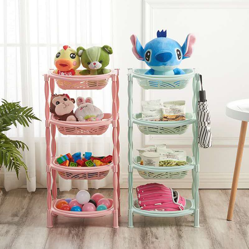 Kitchen storage racks, four-layer vegetable baskets, vegetable collection baskets, floor-standing multi-layer household racks, thick fruit storage and storage wholesale full figure