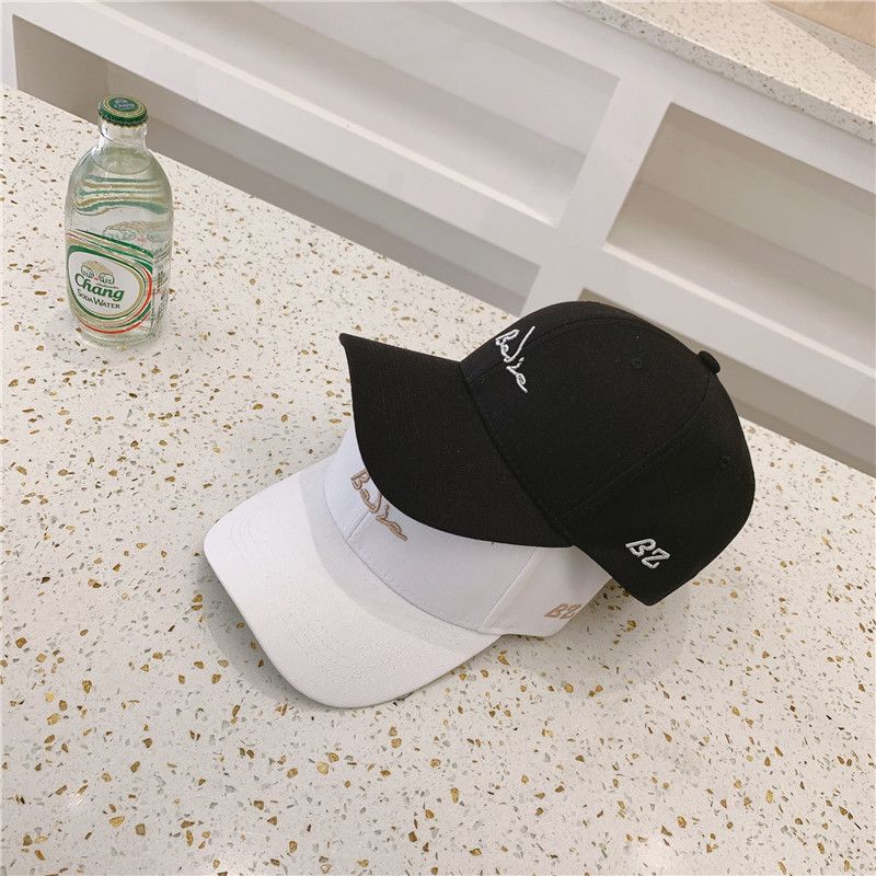 黑白系列绣花BZ字母棒球男女时尚百搭韩版棒球帽情侣简约休闲帽子详情图2
