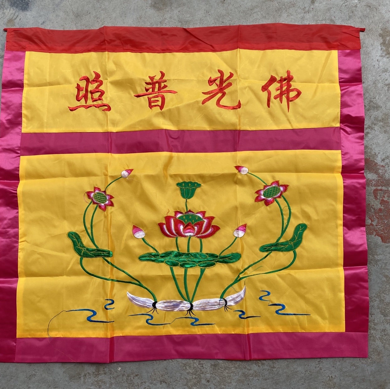 Lotus flowers around the table