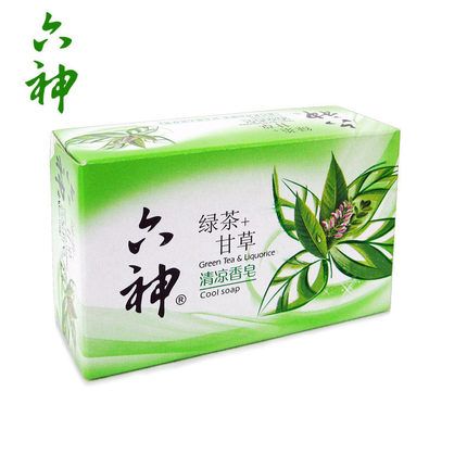 Liushen Cooling Soap (Green Tea + Licorice) 90g removes stickiness and provides a refreshing and cool sensation Specification image