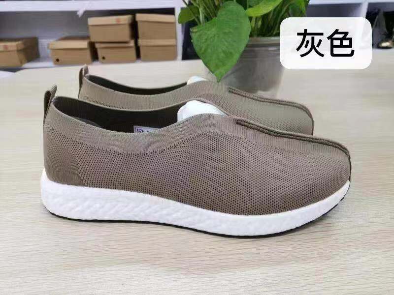 飞织鞋白底实物图