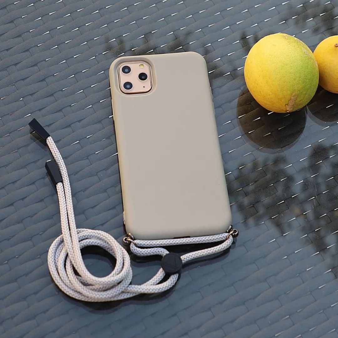 Liquid silicone phone case with a rope undefined
