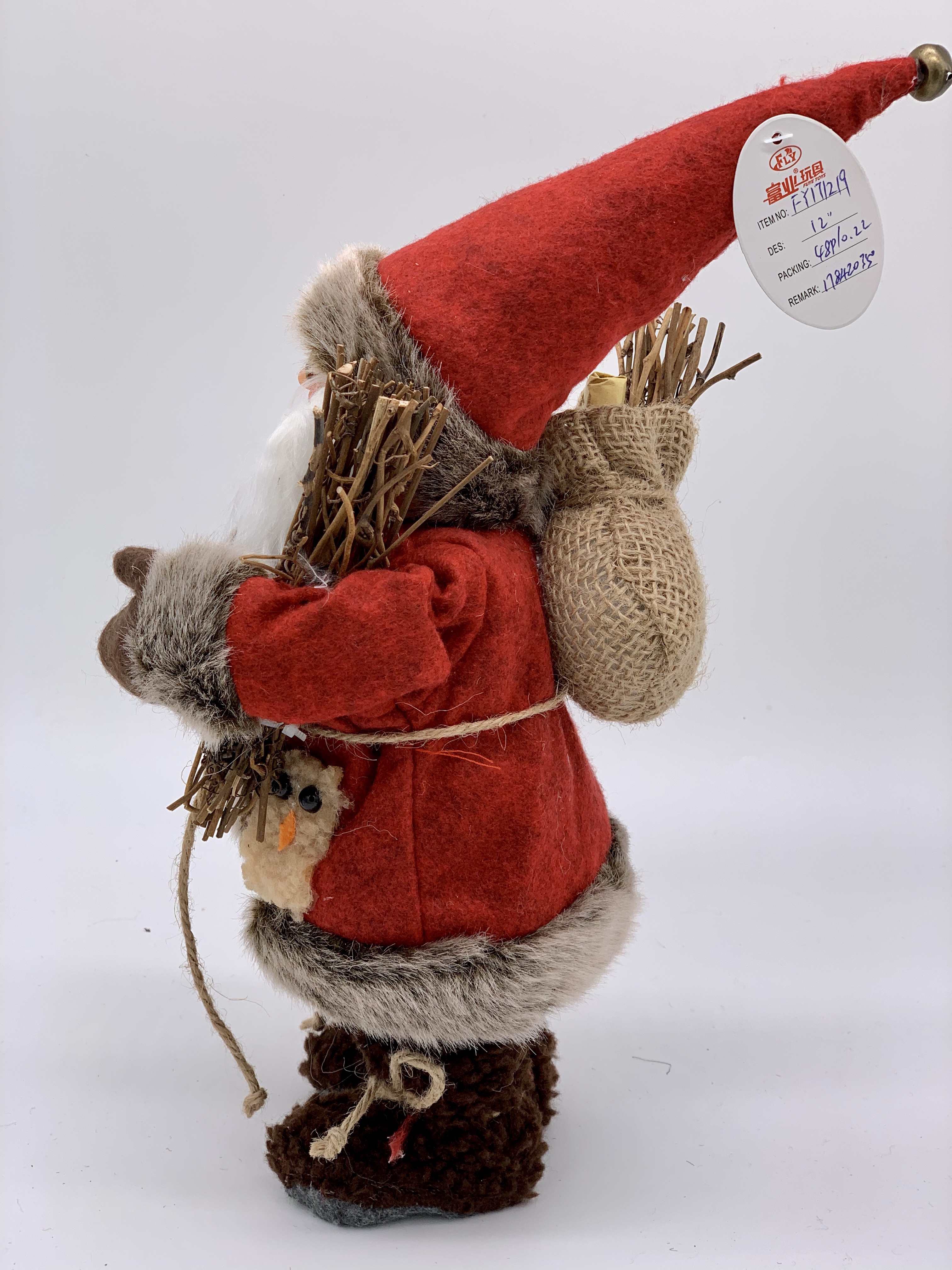 30 cm luxury new owl electric Santa Claus Application Scenario