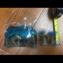 蓝片，天然羽毛，尺寸：5一10cm，0.3元/支，500支/包