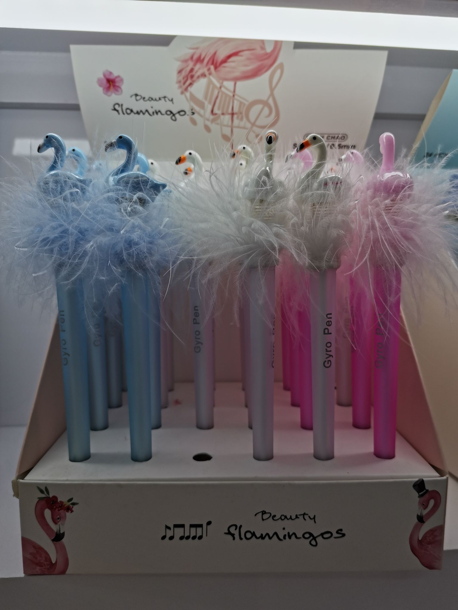 Feather quill flamingo neutral pen