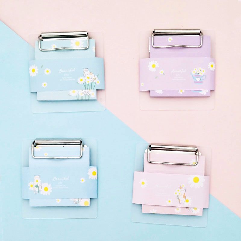 创意便签板夹40页小清新便签纸学生办公用可撕板夹便签本小号