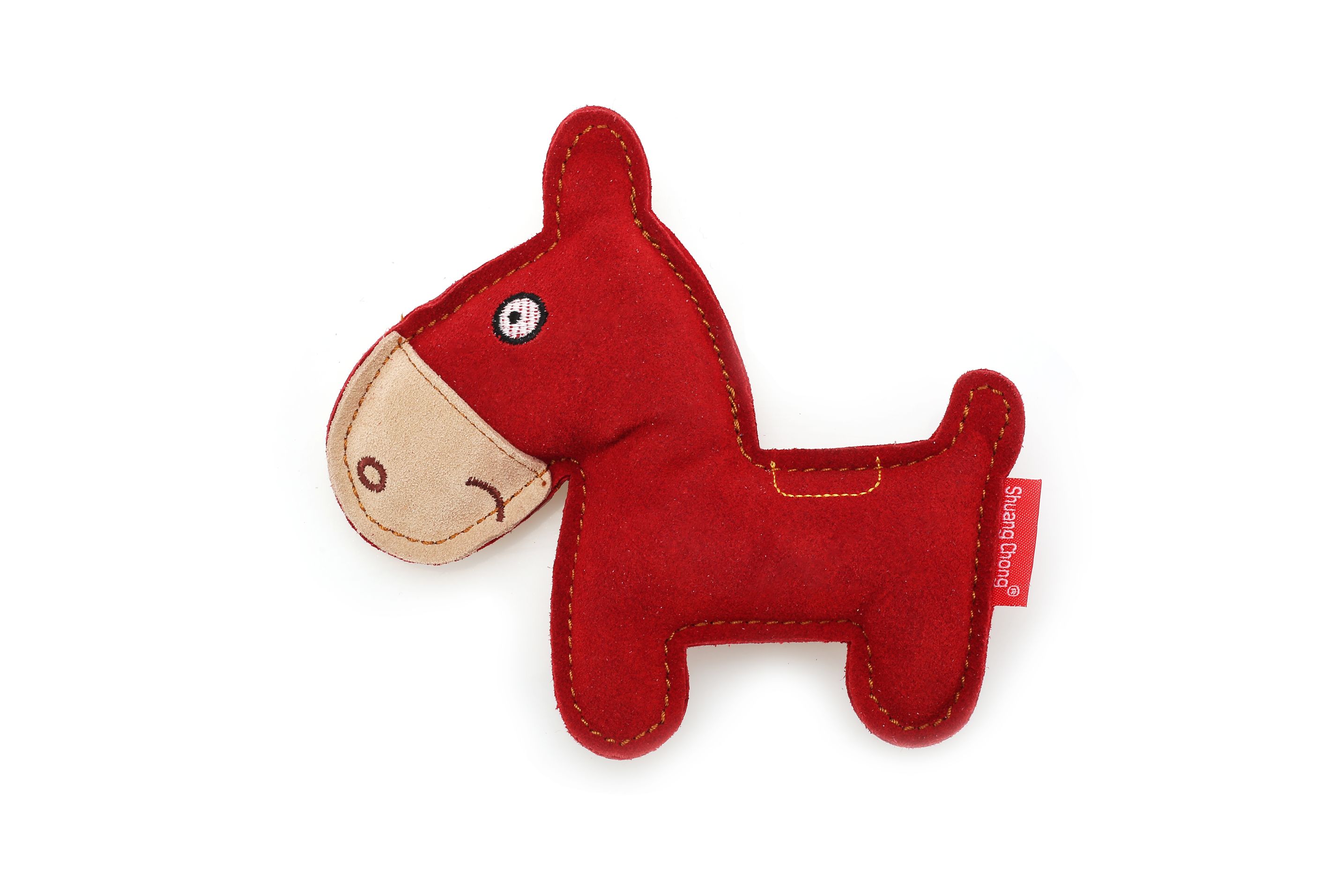A pure cowhide toy for a little horse that is resistant to biting details Picture