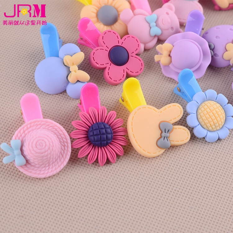 Frosted resin headwear boutique children's hair accessories creative cartoon baby hair clip street stall supply hot selling series