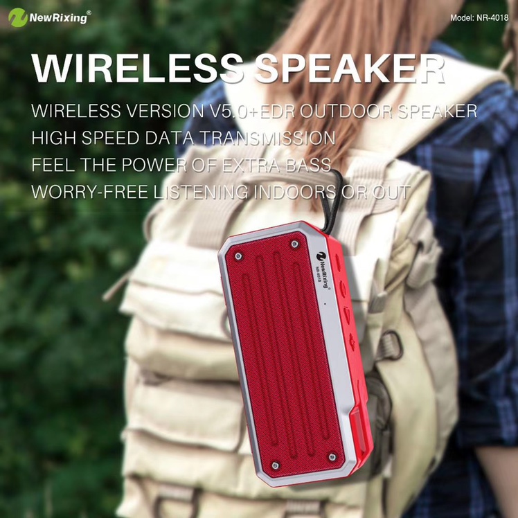 NewRixing新乐欣   爆款性价比NR-4018FM、NR-4018，杰理5.0版本，TWS功能，双喇叭带振膜，皮带扣子，精美的外观设计，带天线和不带天线同时上市！详情图7