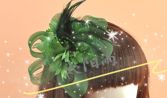 Elastic mesh factory direct sales wedding hat head flower fishbone craft accessories flower hat flower 🌸 Specification image