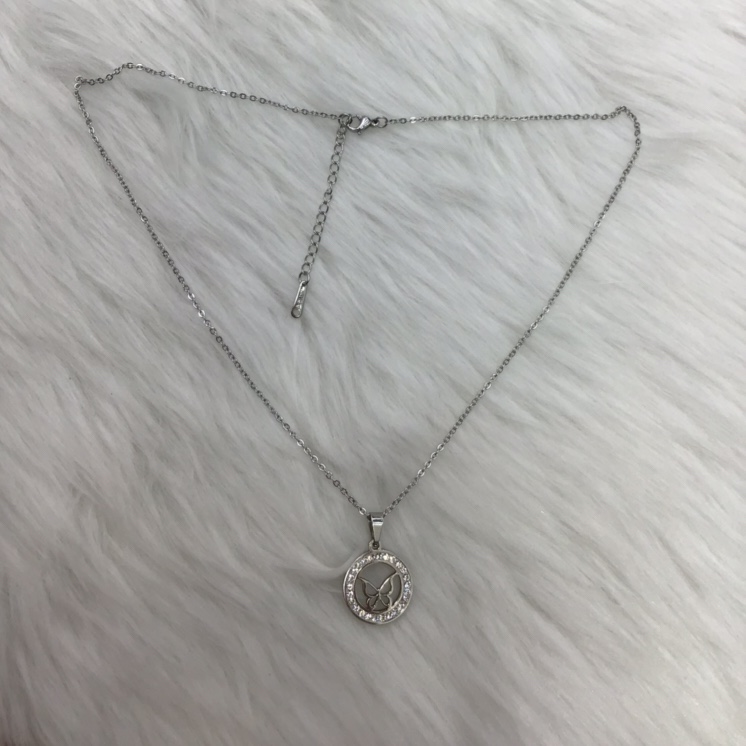 Butterfly Mud Diamond Necklace Full Of Diamond Fashion Gallman 064