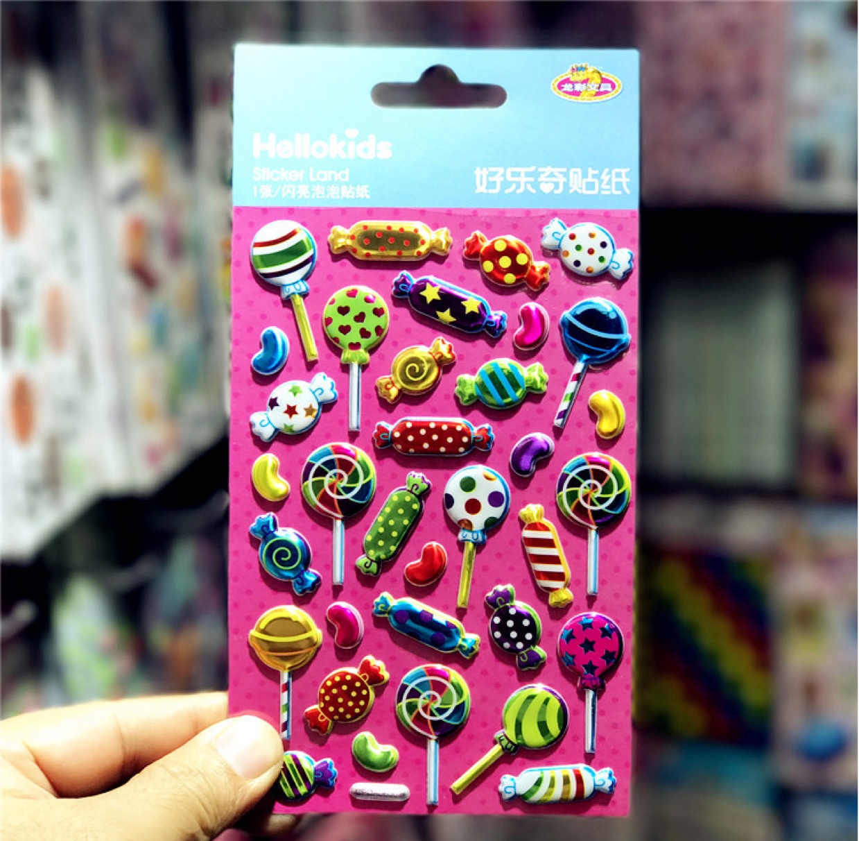 中号金葱粉贴纸棒棒糖